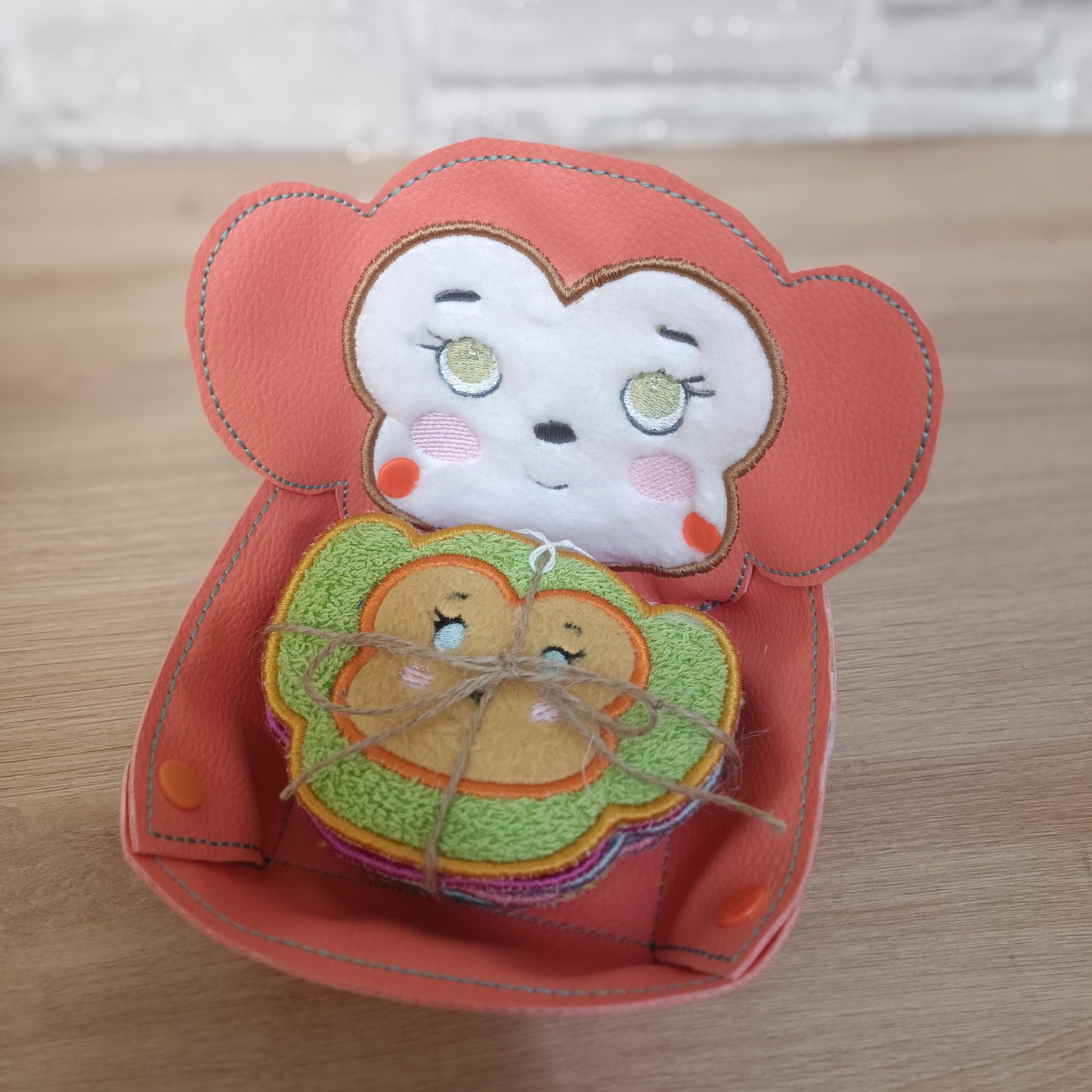 Lot de 6 lingettes animal + panière