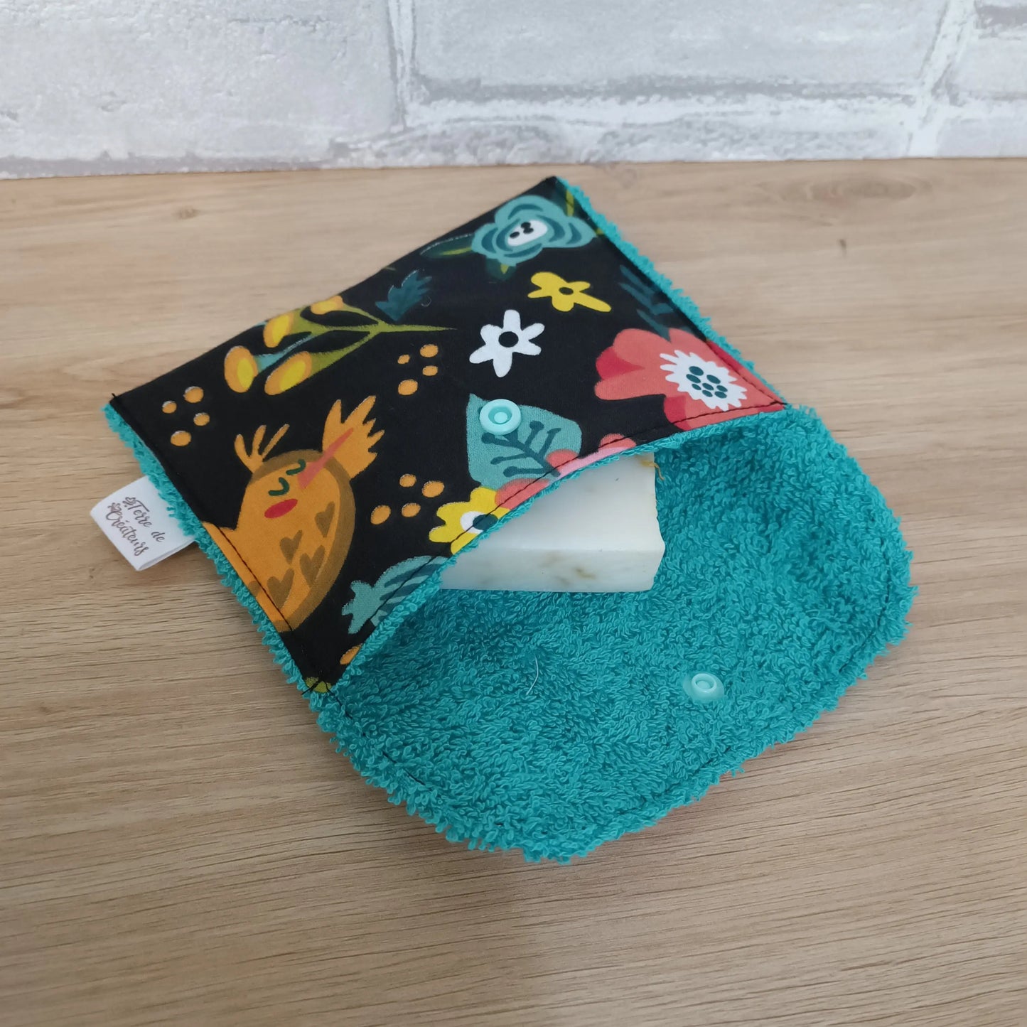 Pochette à savon ou shampoing solide Terre de Créateurs