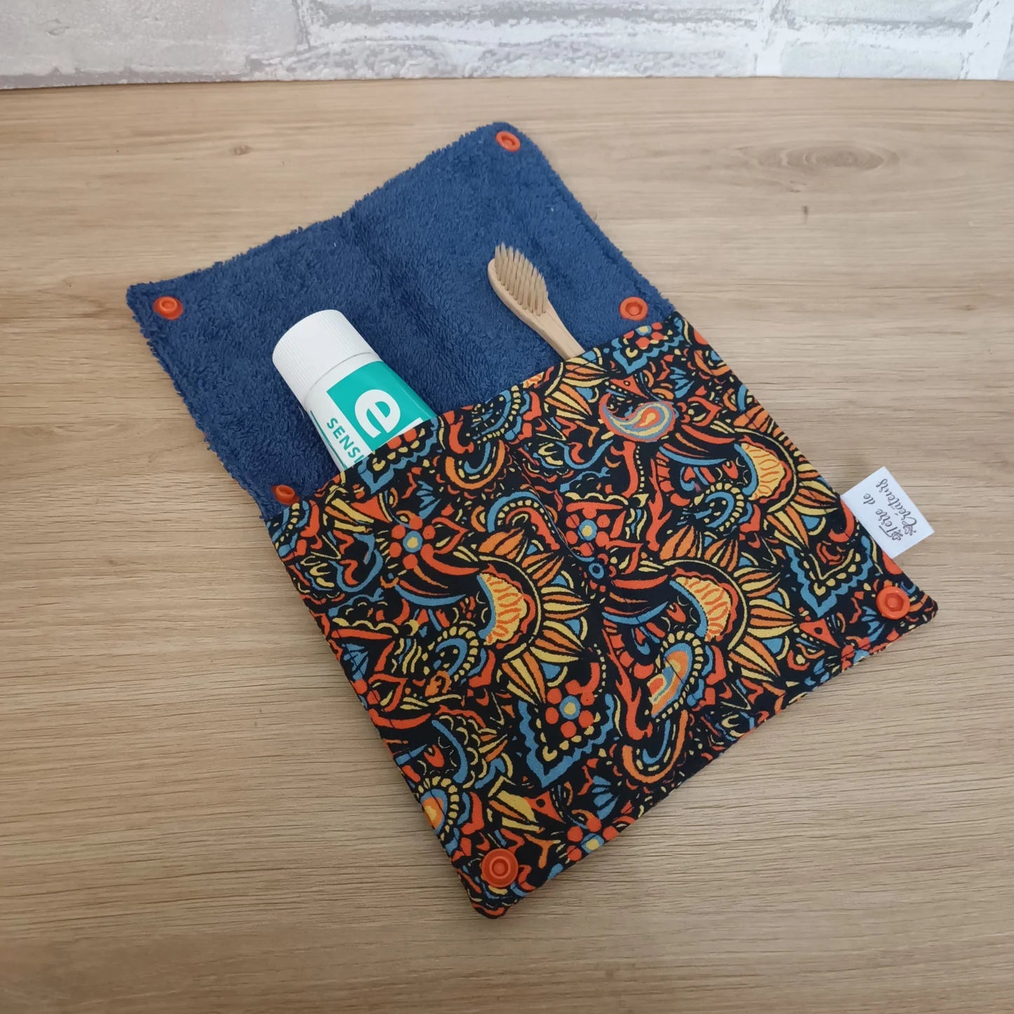 Étui à brosse à dents et dentifrice motif cachemire