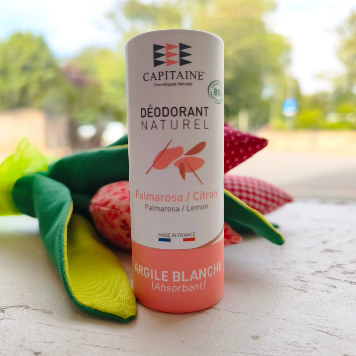 Déodorant naturel solide en stick - Palmarosa Citron Capitaine Cosmétiques