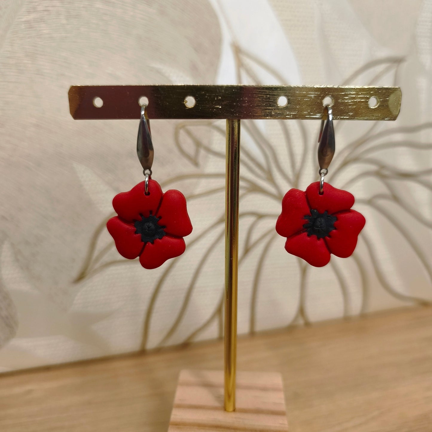 Boucles d'oreilles coquelicot Miss Pioupiou