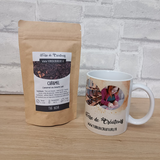 Sachet de thé noir au caramel au beurre salé
