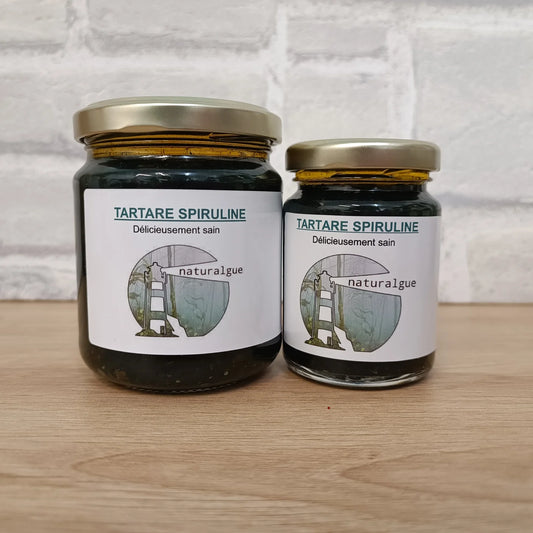 Tartare d'algue spituline fabriqué dans le nord Finistère à Landunvez par Naturalgue