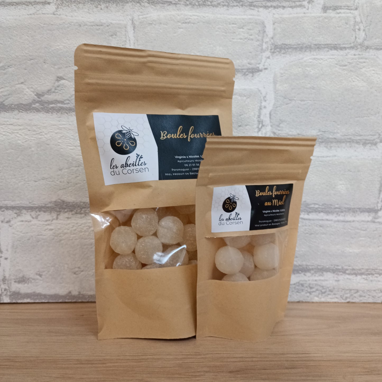 Pastilles boules fourrées au miel