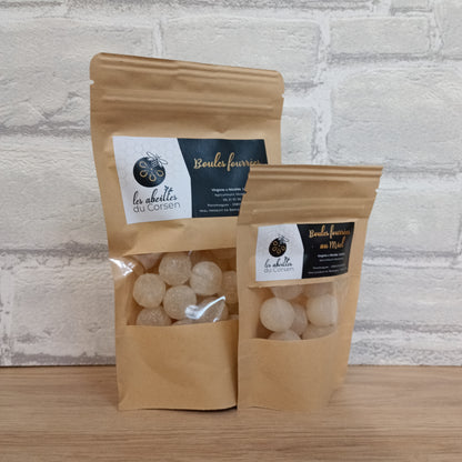 Pastilles boules fourrées au miel