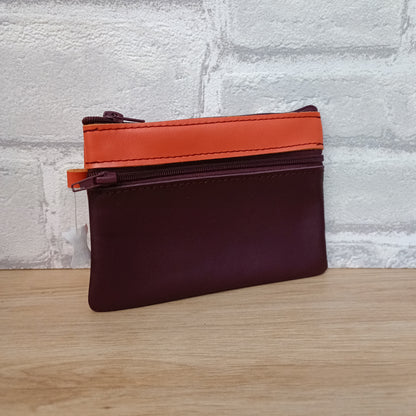 Porte monnaie 2 poches (plusieurs coloris)
