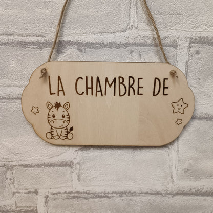 Plaque de porte personnalisable