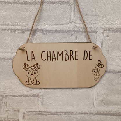 Plaque de porte personnalisable