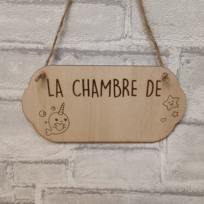 Plaque de porte personnalisable
