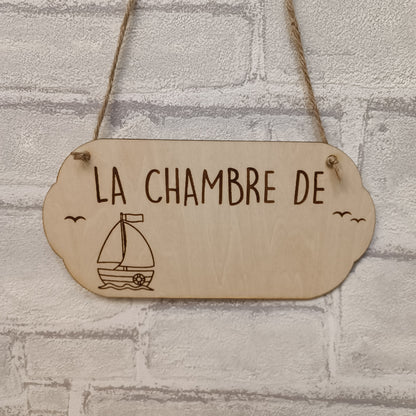 Plaque de porte personnalisable