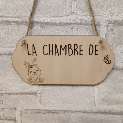 Plaque de porte personnalisable
