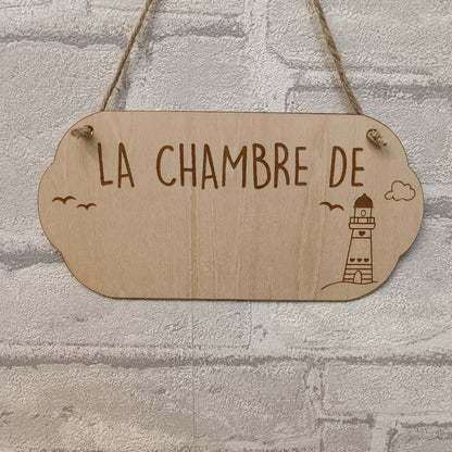 Plaque de porte personnalisable