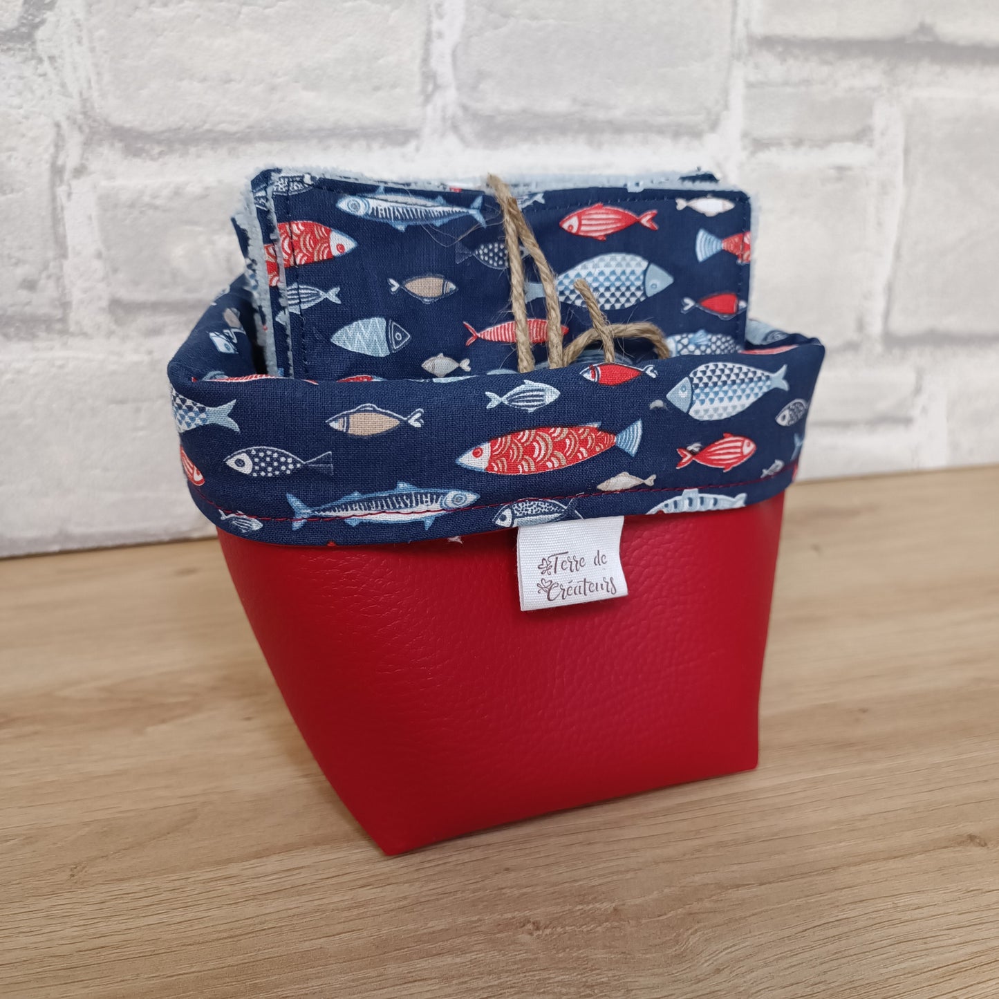 10 Lingettes lavables réutilisables avec panière