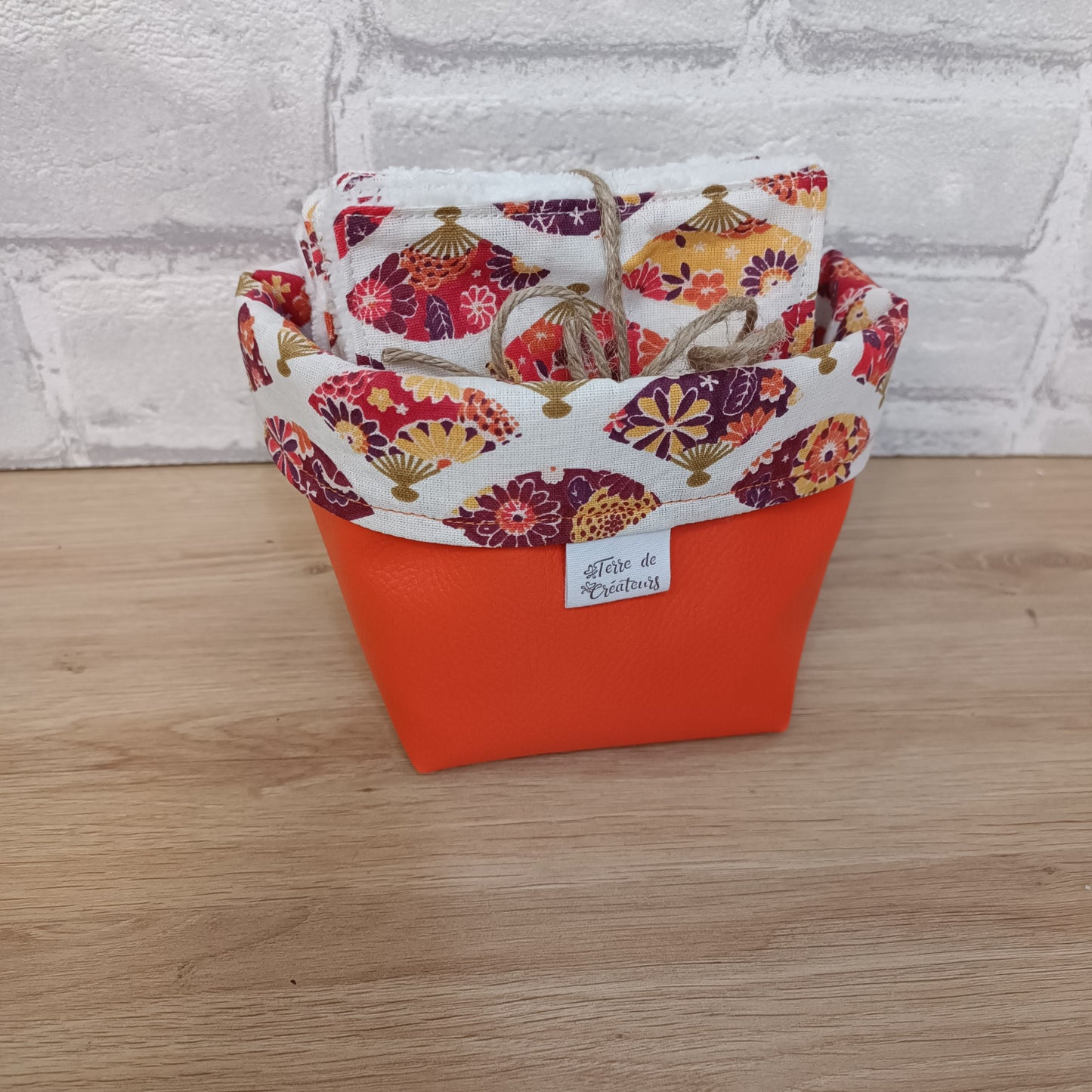 10 Lingettes lavables réutilisables avec panière