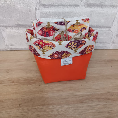 10 Lingettes lavables réutilisables avec panière