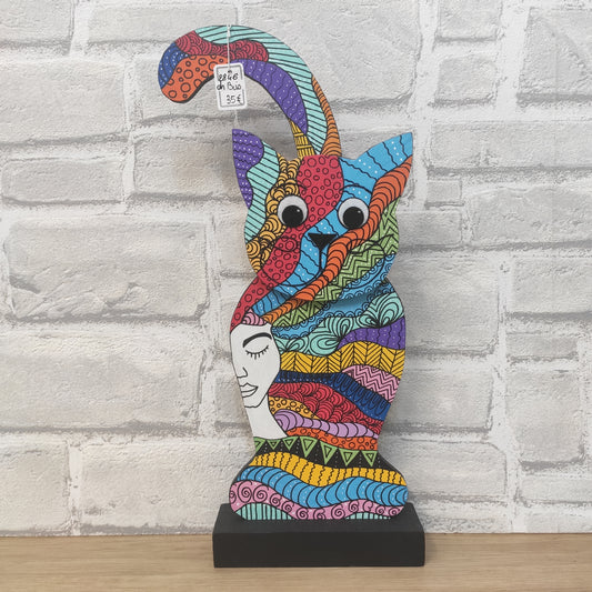 Chat en bois 2846