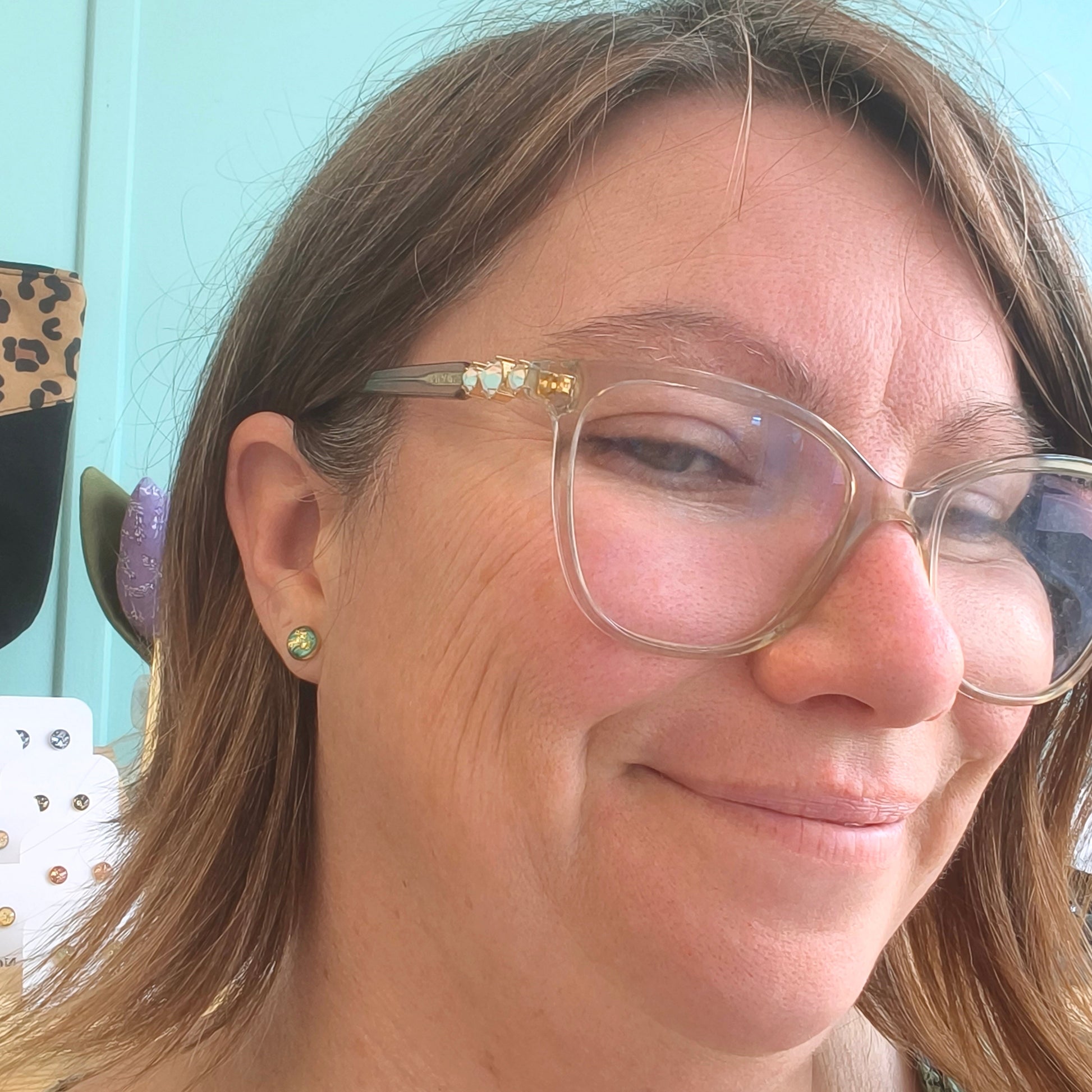 Boucles d'oreilles puce en aquarelle Novahé Bijoux
