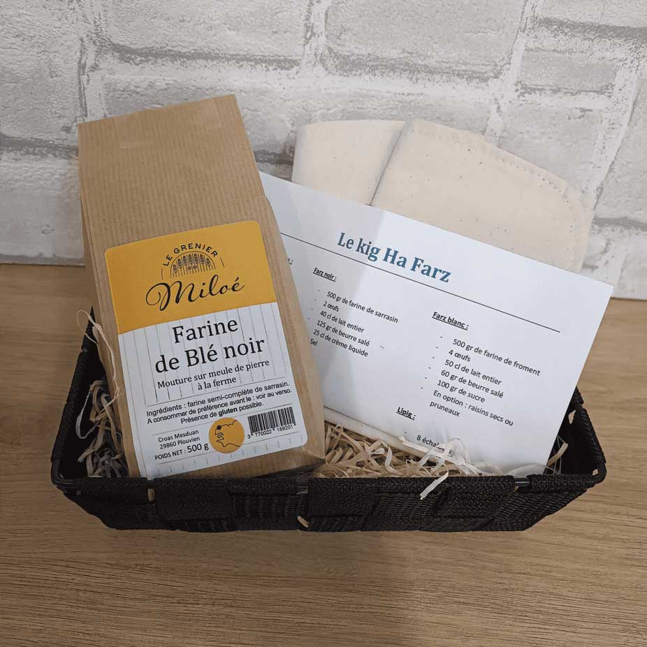 Coffret kig ha farz avec Farine de blé noir et sacs à farz