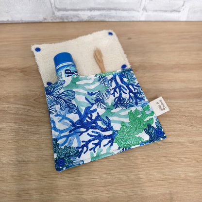 Pochette pour brosse à dents en coton