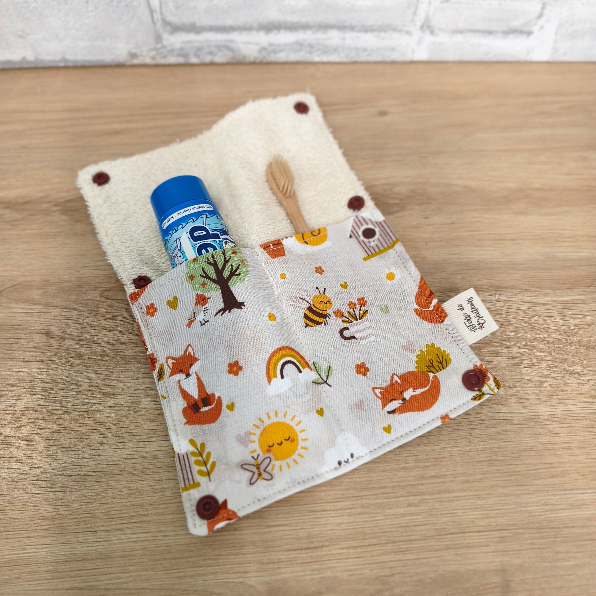 Étui brosse à dents tissu éponge absorbant
