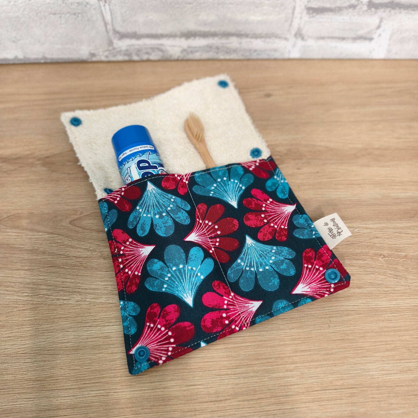 Étui brosse à dents en tissu fabriqué à la main