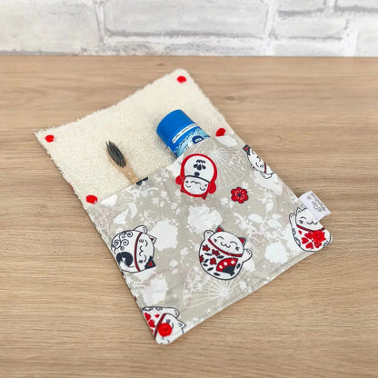 Étui à brosse à dents chat japonais manekineko