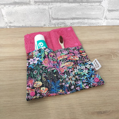Étui à brosse à dents fleurs multicolores