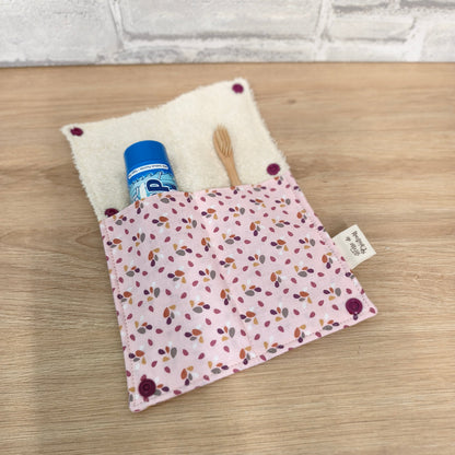 Étui pour brosse à dents en tissu éponge