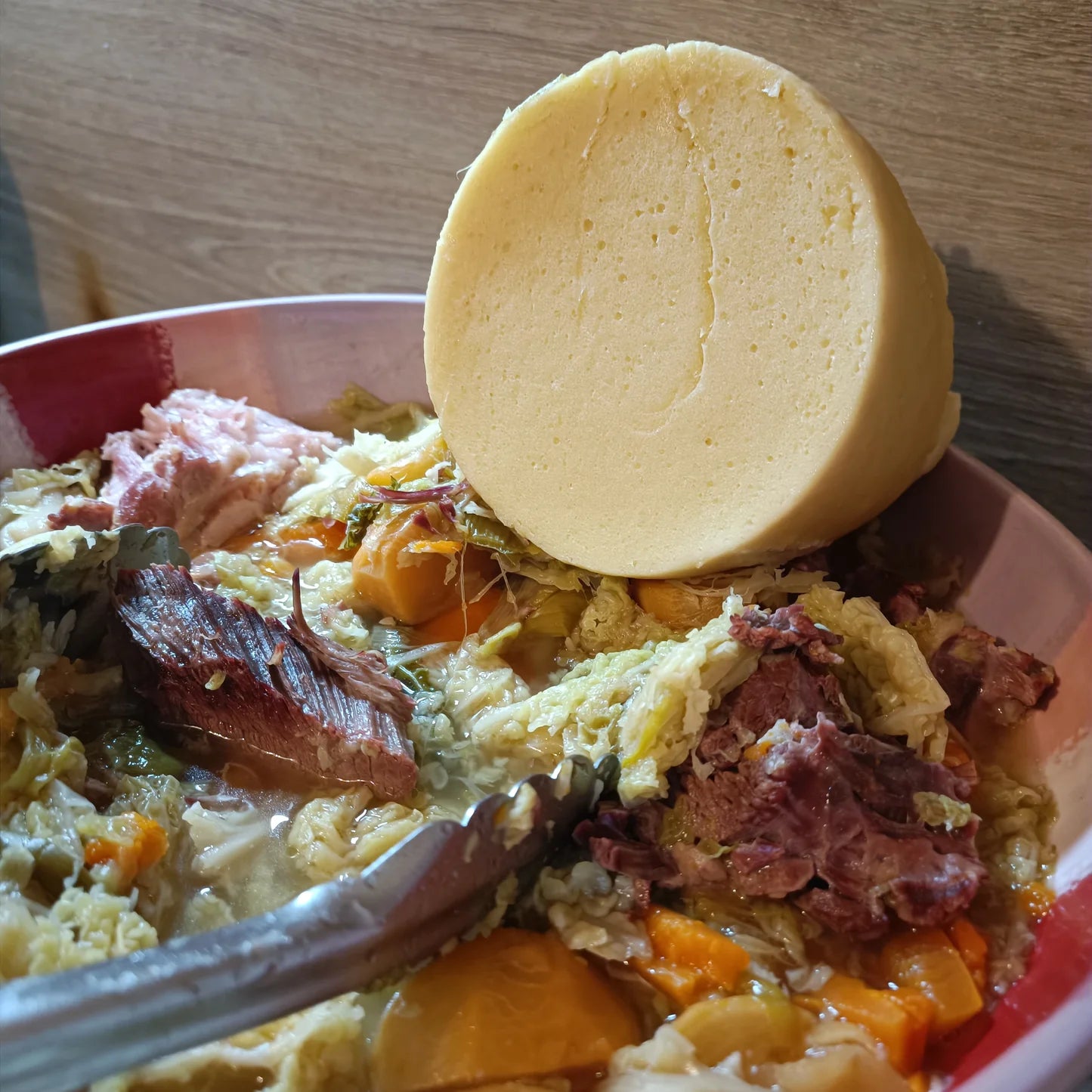 Un far blanc rond dans le sac à kig ha farz