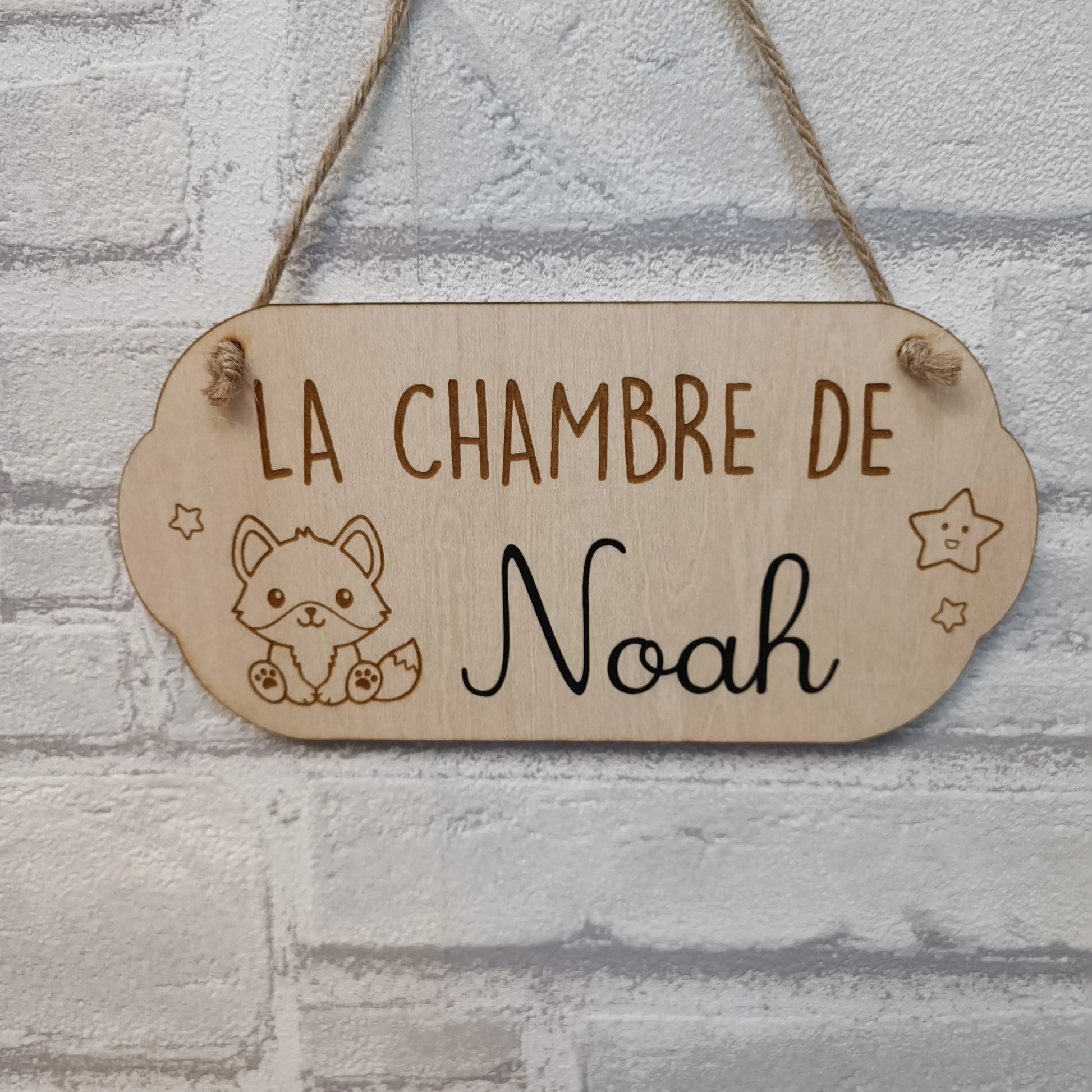 Plaque personnalisée prénom Noah décoration porte de chambre 