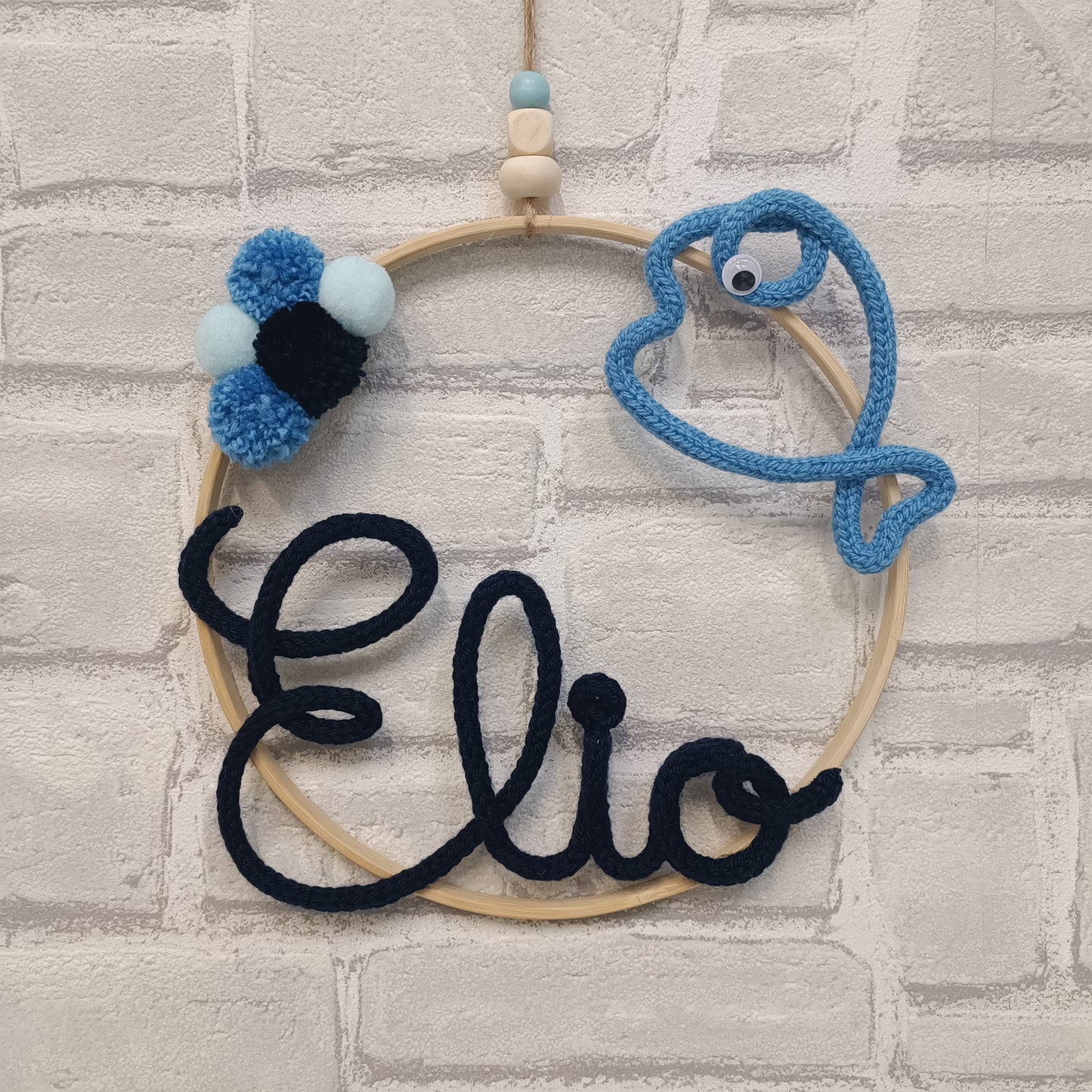 Prénom en tricotin personnalisé