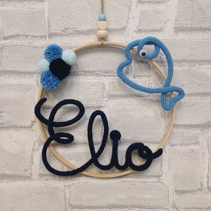 Prénom en tricotin personnalisé