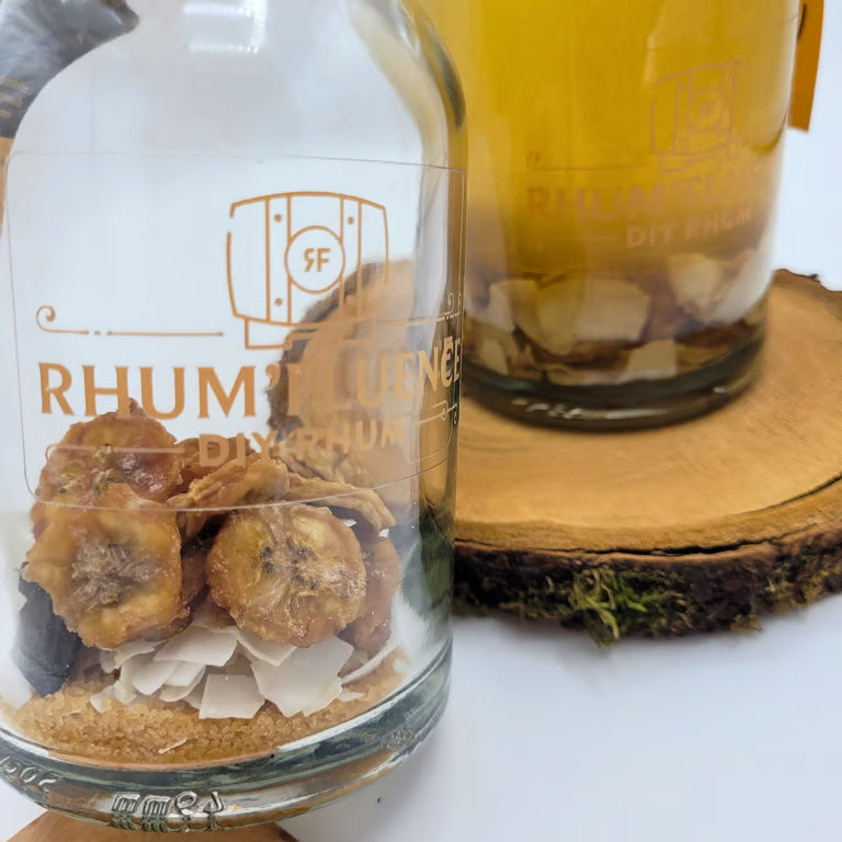 Rhum arrangé Banane Coco Fève Tonka RhumFluence