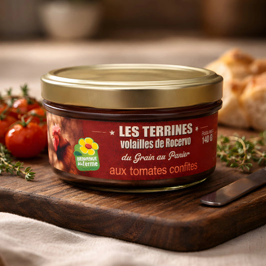 Terrines aux tomates confites - Rocervo Volailles de Rocervo