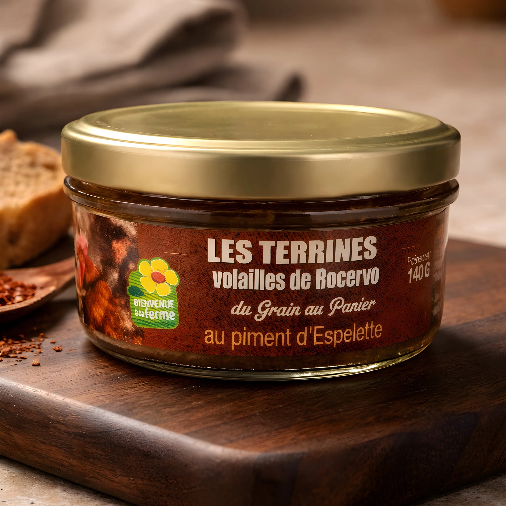 Terrines au piment d'Espelette - Rocervo Volailles de Rocervo