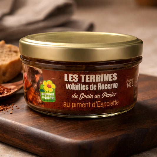 Terrines au piment d'Espelette - Rocervo Volailles de Rocervo
