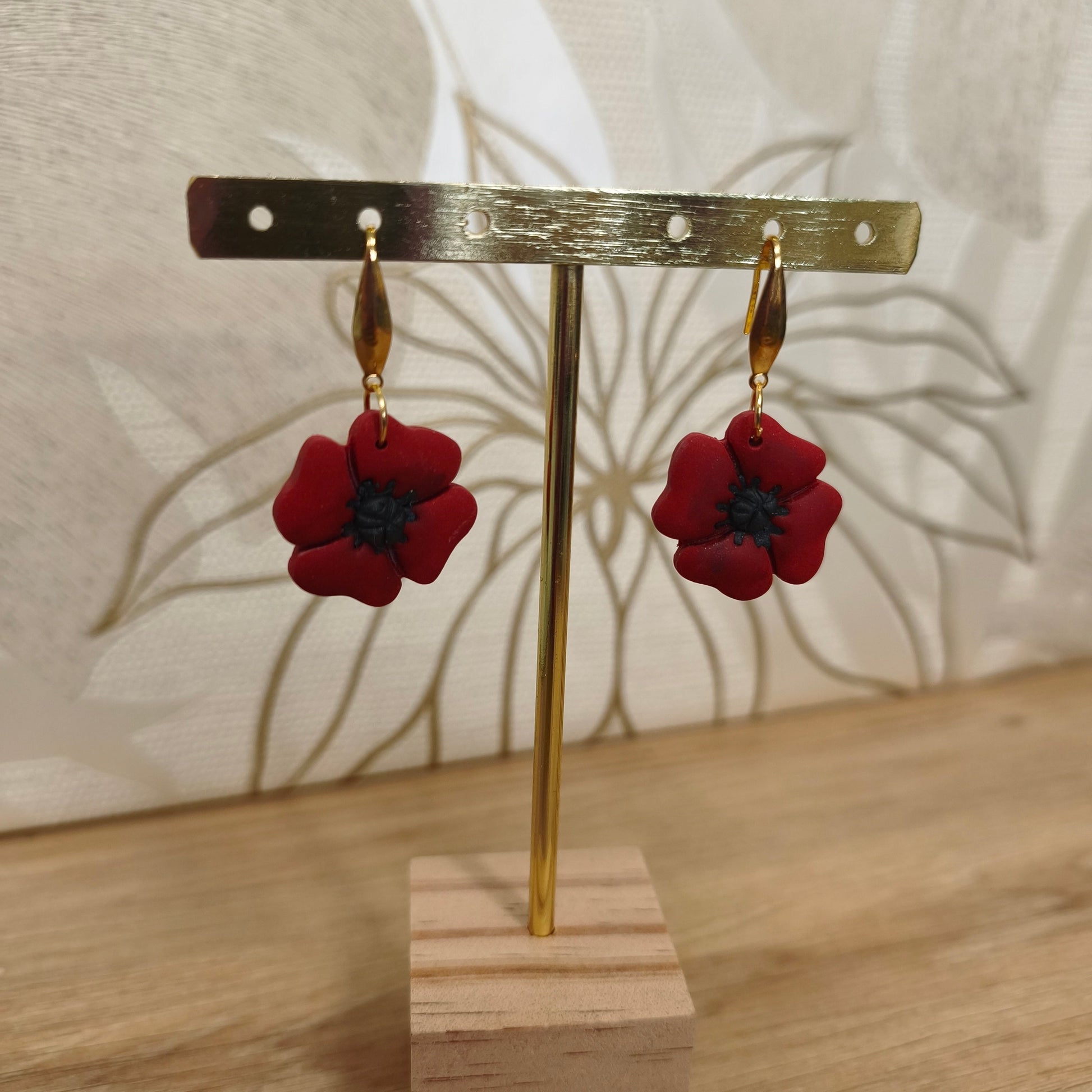 Boucles d'oreilles coquelicot Miss Pioupiou