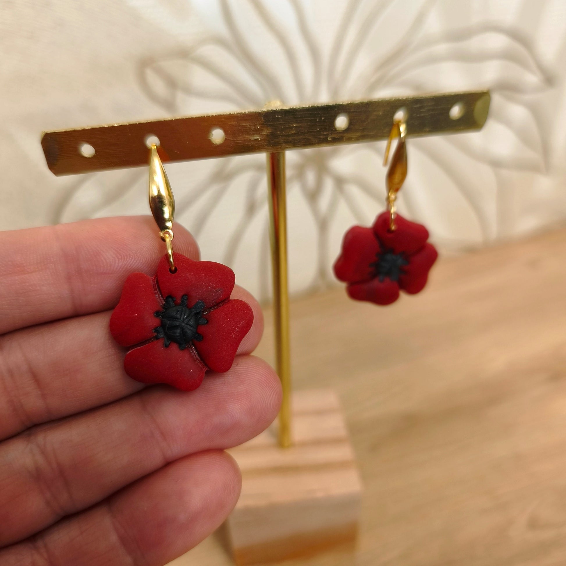 Boucles d'oreilles coquelicot Miss Pioupiou