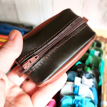Porte monnaie Grain de café en cuir Au temps du Cuir