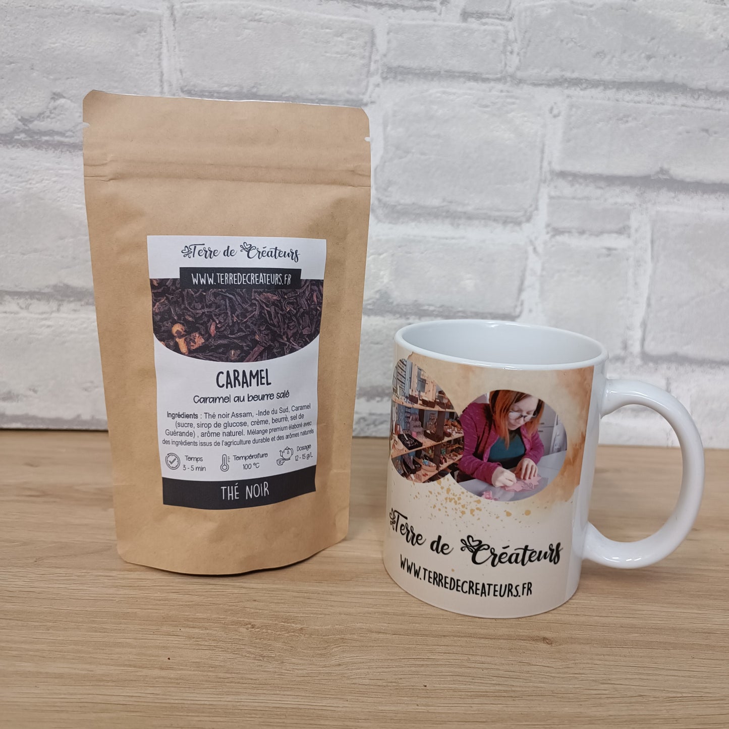Sachet de thé noir au caramel au beurre salé