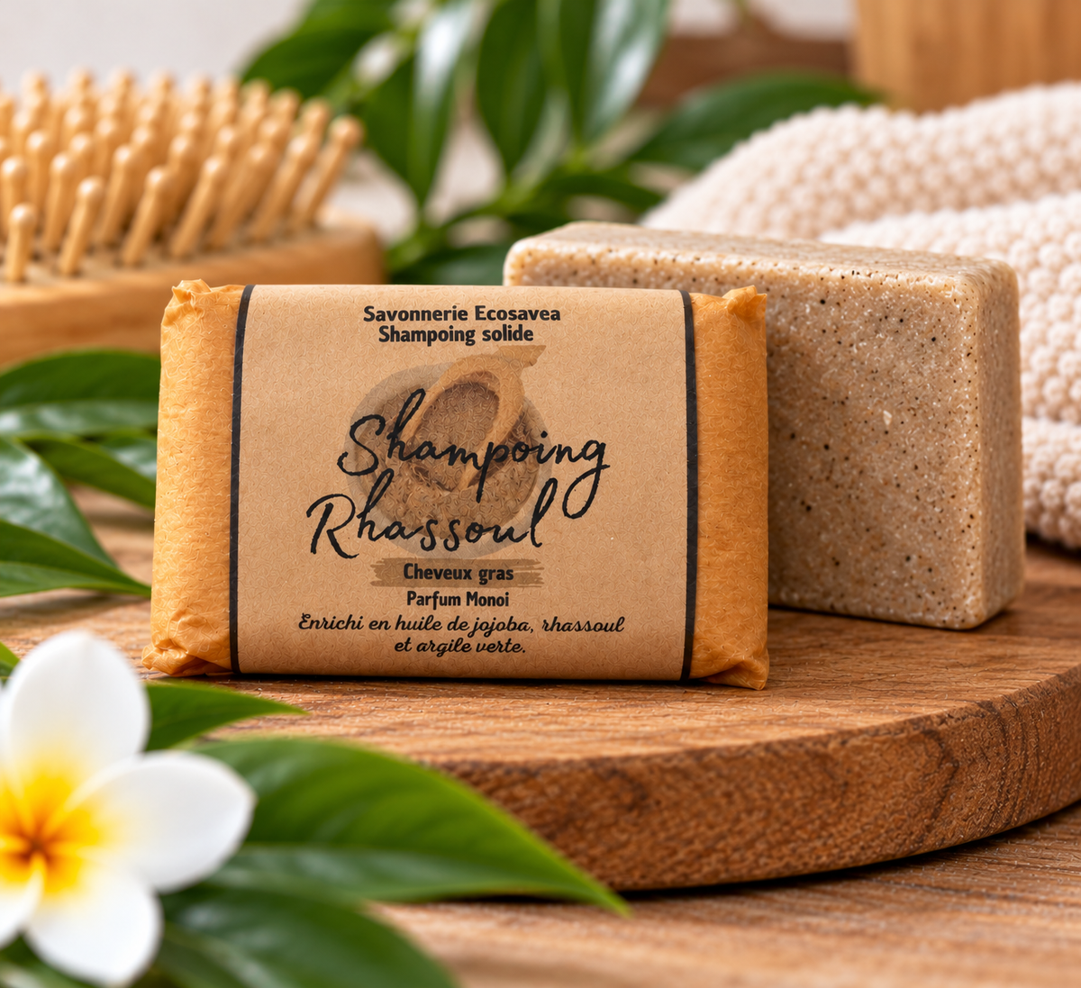 Shampoing solide Rhassoul pour cheveux gras