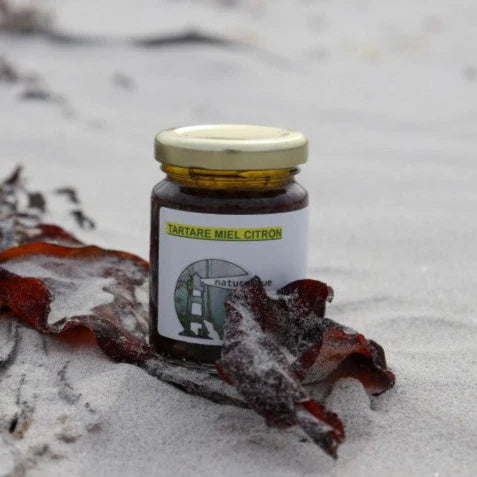 déguster le tartare d'algue miel citron, fabriqué dans le nord Finistère à Landunvez par Naturalgue
