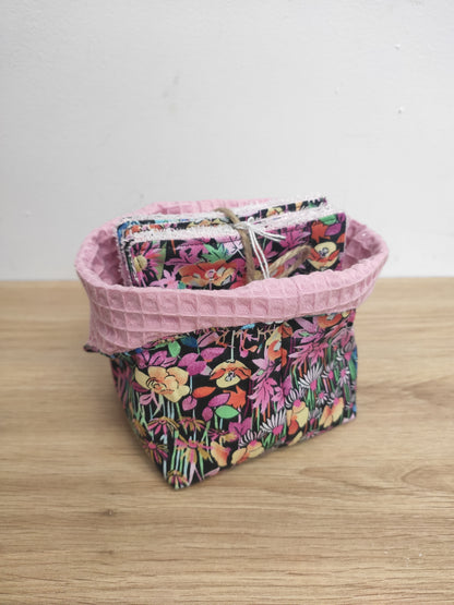 Lot de 10 Lingettes + Panier à suspendre réversible (plusieurs coloris)